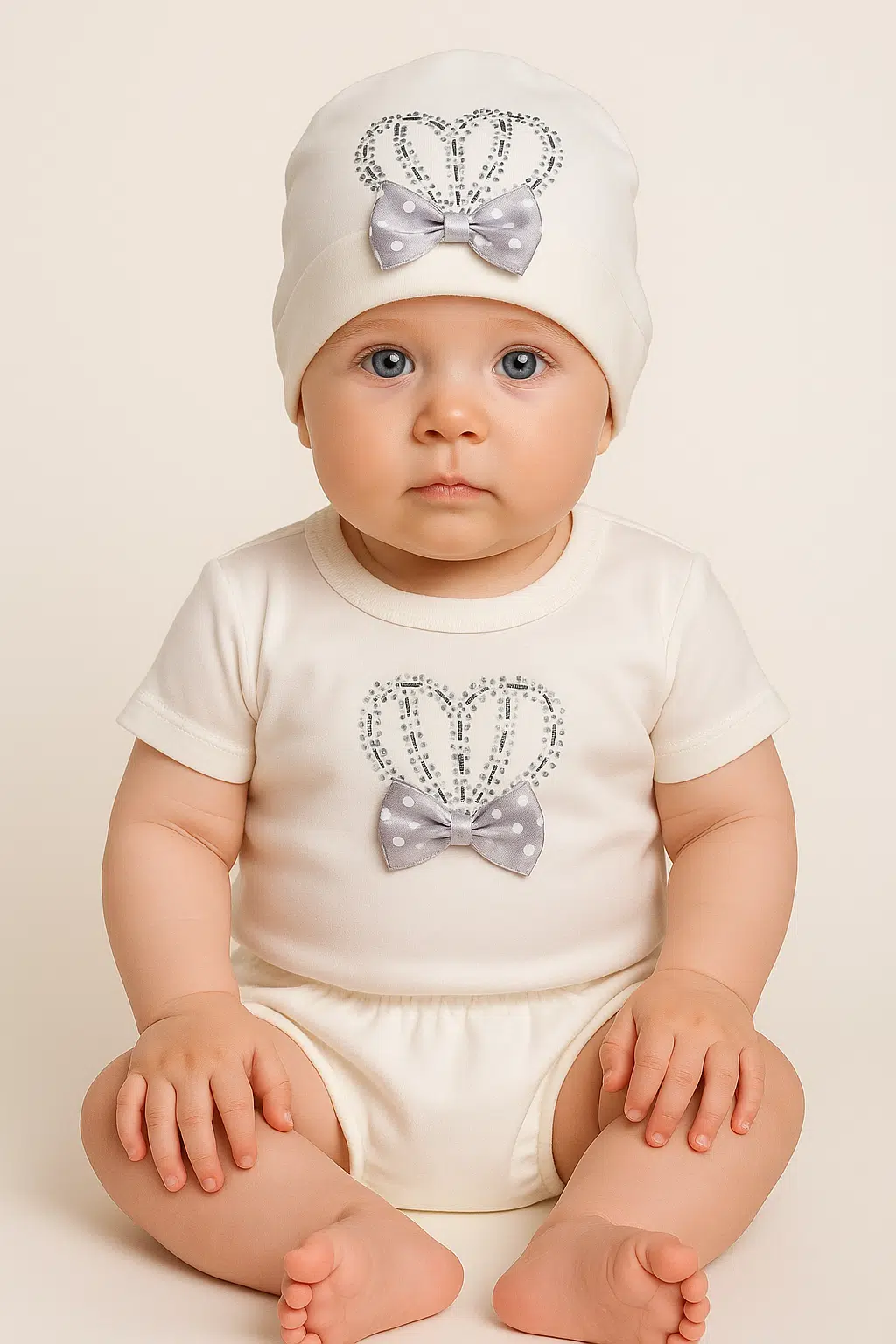 نوزاد با ست نوزادی 19 تکه تاج بهار