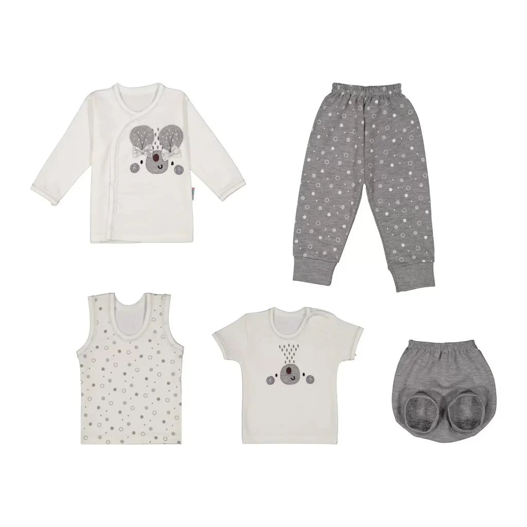 ست نوزادی 5 تیکه طرح موش