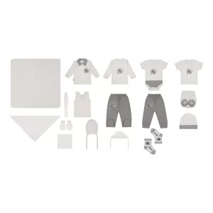 ست 19 تیکه نوزادی طرح فیل طوسی (3)