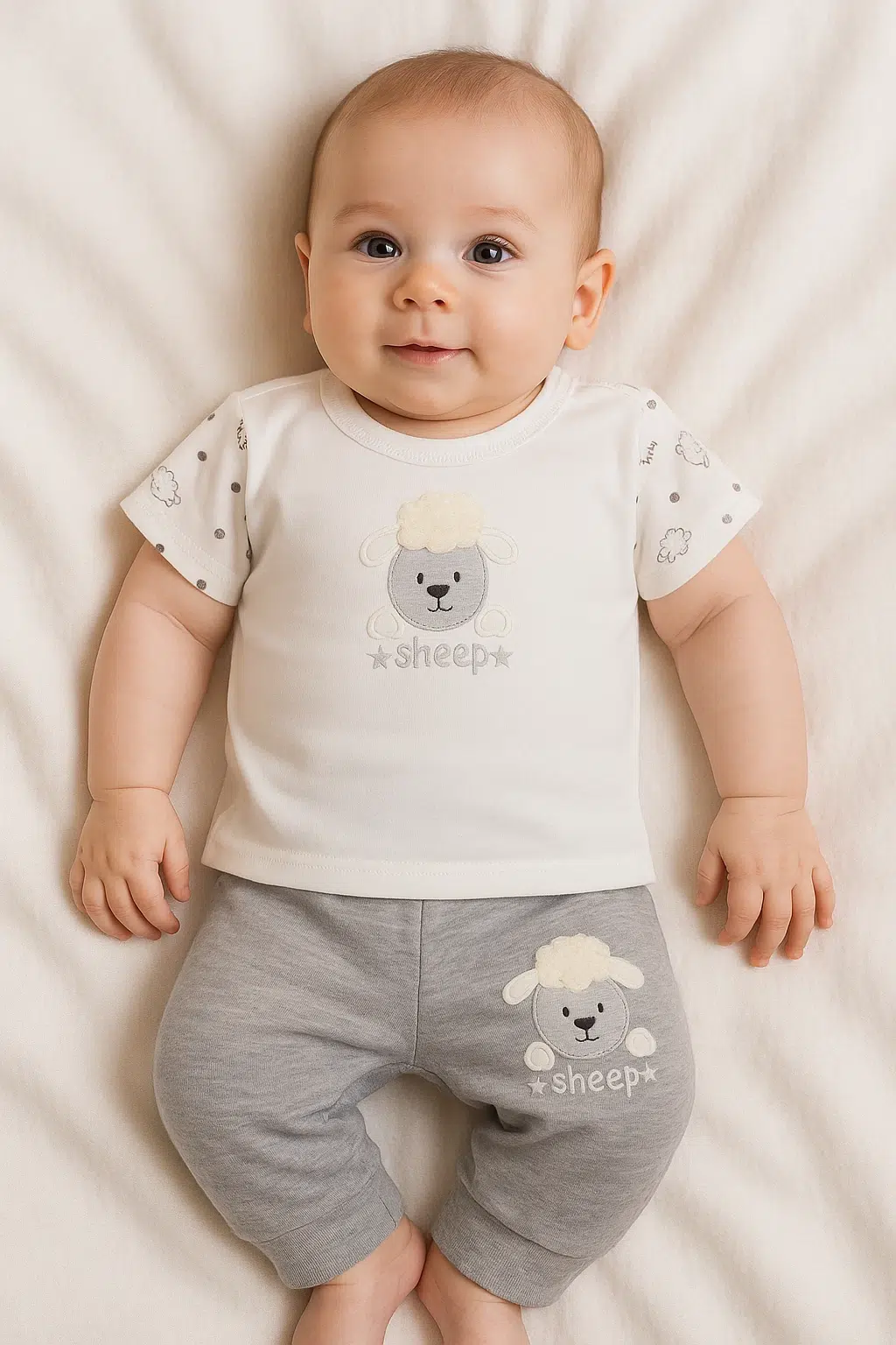 نوزاد با تیشرت و شلوار ست 5 تکه بره