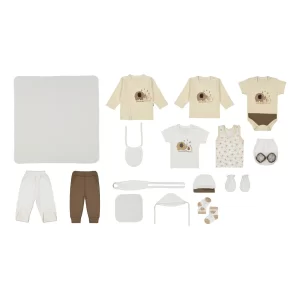 ست 19 تیکه نوزادی فیل چوبی (45)