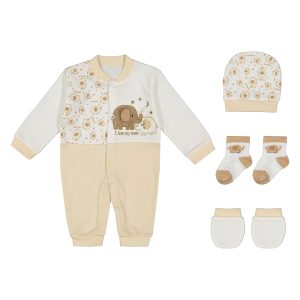 ست سرهمی بیبی ست مدل فیل کرم