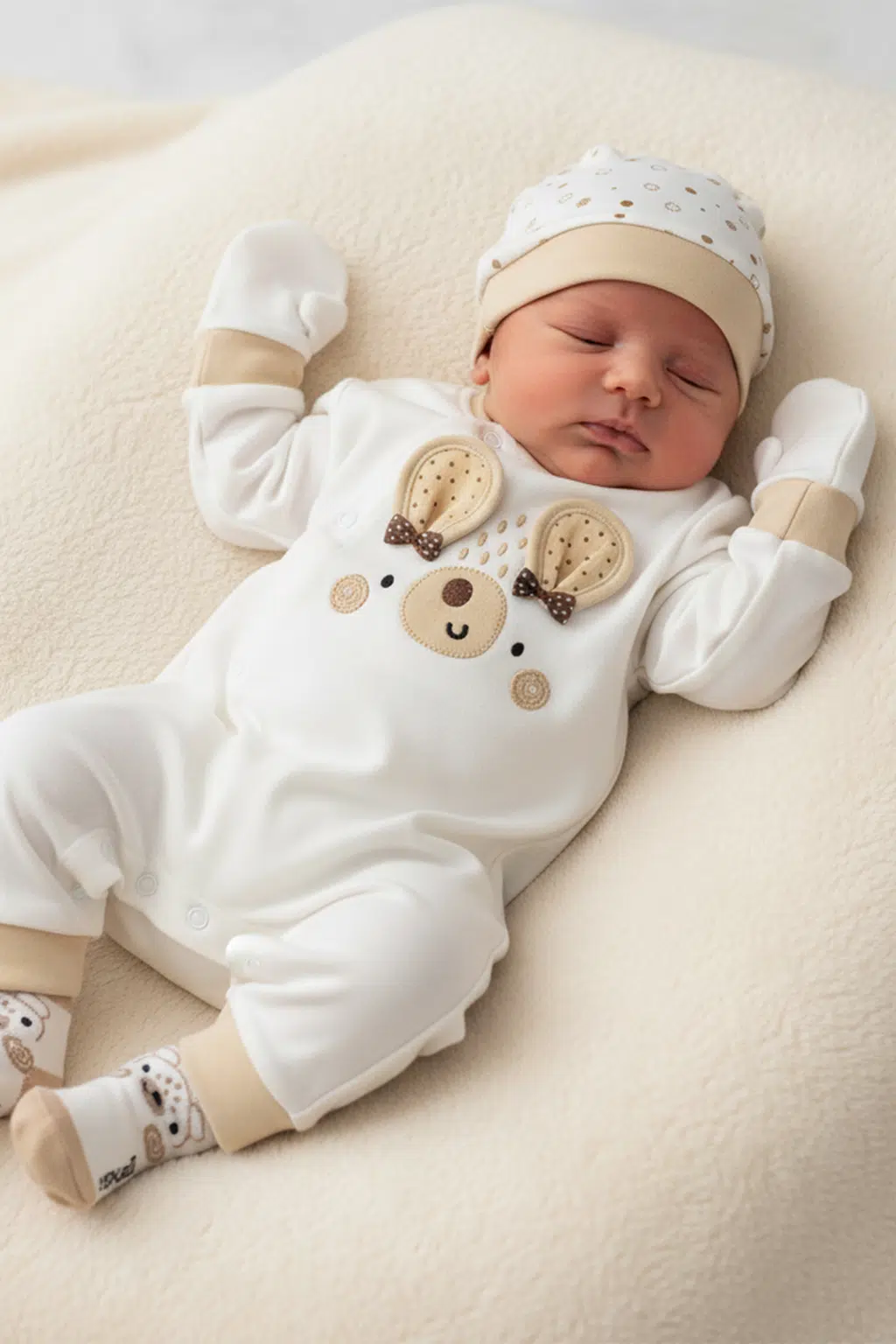 نوزاد خوابیده ست سرهمی نوزادی بیبی ست