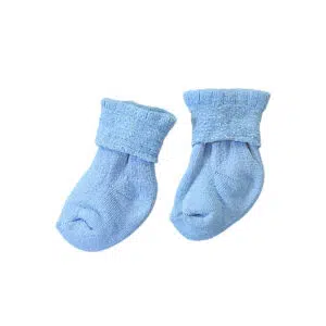 جوراب نوزادی پنبه ای آبی