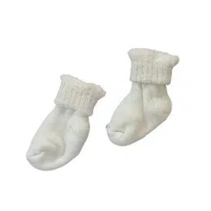 جوراب نوزادی زمستانی سفید