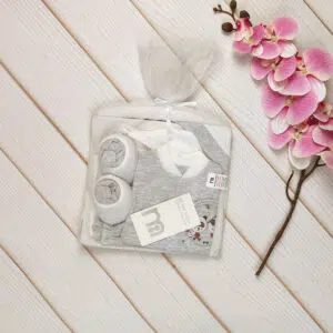 ست نوزادی مادر کر رنگ طوسی