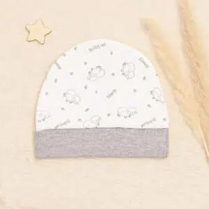 کلاه نوزاد پنبه ای مدل بره