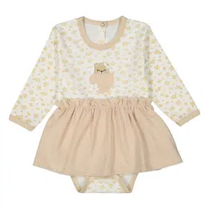 بادی آستین بلند و دامندار دخترانه گلریز