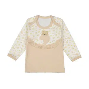 بلوز آستین بلند نوزادی گلریز