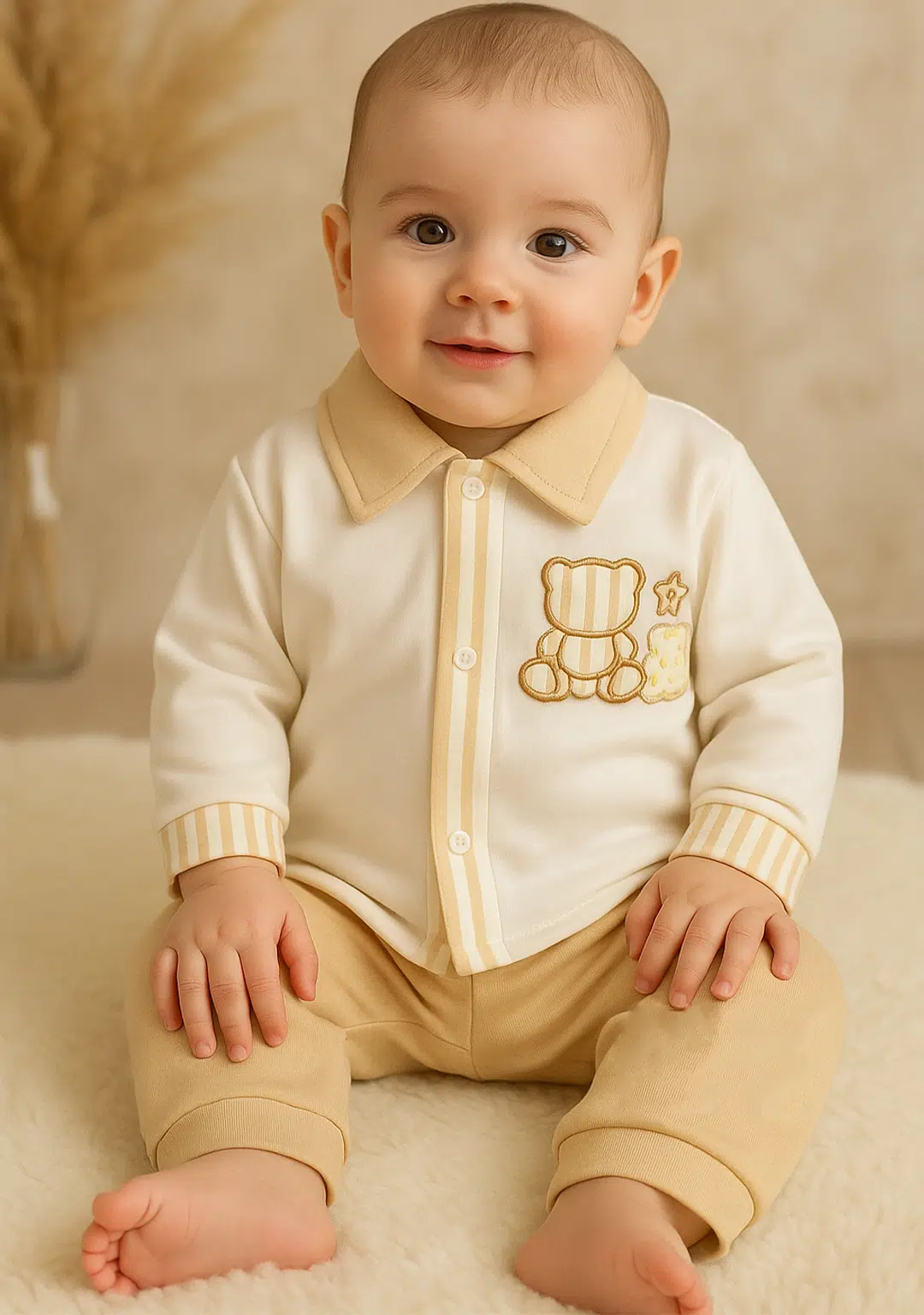 نوزاد با ست خرس و ستاره