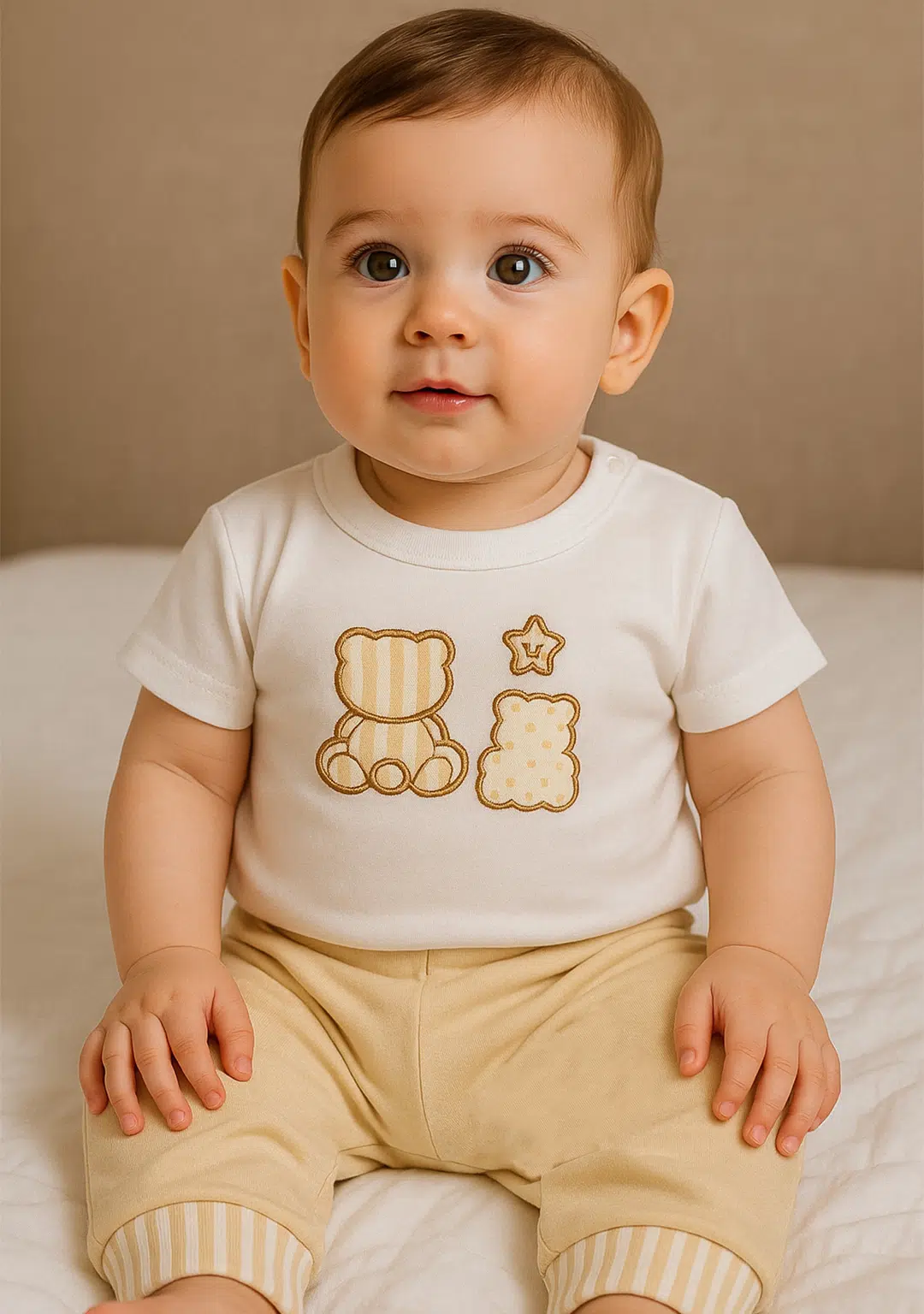 نوزاد با ست خرس و ستاره