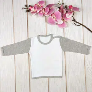بلوز نوزادی آستینبلند پنبهای ساده