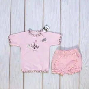 ست تیشرت و شورت نوزادی دخترانه