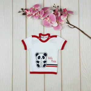 تیشرت نوزادی طرح پاندا قرمز